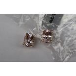 Gemporia - A pair of 9ct gold Morganite earrings,