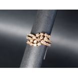 Gemporia - A 9ct gold Argyle diamond Tomas Rae ring, set with round cut diamonds totalling 1ct,