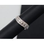 Gemporia - A 9ct white gold Tomas Rae diamond ring, set with round cut diamonds totalling 1ct,