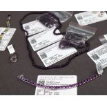 Gemporia - A sterling silver amethyst bracelet, set with cushion cut Moroccan amethysts,