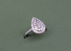 Gemporia - A 9ct white gold Tomas Rae diamond ring, set with round cut diamonds totalling 3/4ct,