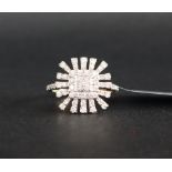 Gemporia - A 9ct gold diamond ring, set with fifty-six diamonds totalling 1ct,