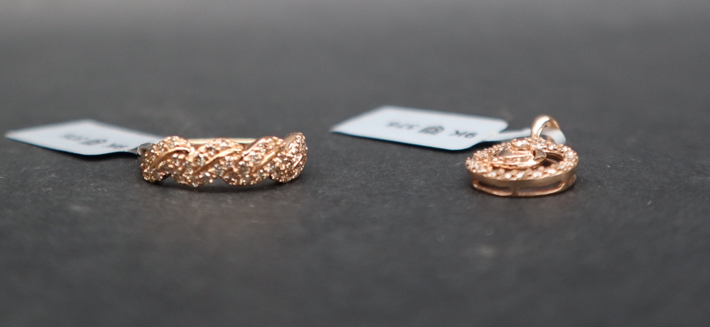 Gemporia - A 9ct rose gold pendant, set with thirty-four diamonds totalling 0. - Image 3 of 6