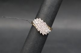 Gemporia - A 9ct gold diamond ring, set with twenty-eight diamonds totalling 1ct,