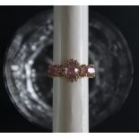 Gemporia - A 9ct gold kolum kunzite and white zircon ring,