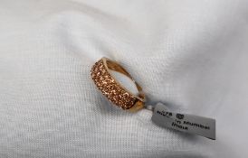 Gemporia - A 9ct gold diamond ring, set with round cut diamonds totalling 3/4ct,