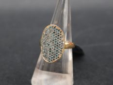 Gemporia - A 9ct gold Tomas Rae blue diamond ring,