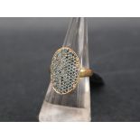 Gemporia - A 9ct gold Tomas Rae blue diamond ring,