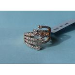 Gemporia - A 9ct gold Tomas Rae diamond ring, set with round cut diamonds totalling 1.