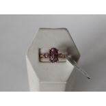 Gemporia - A 9ct gold kunzite and pink sapphire ring,