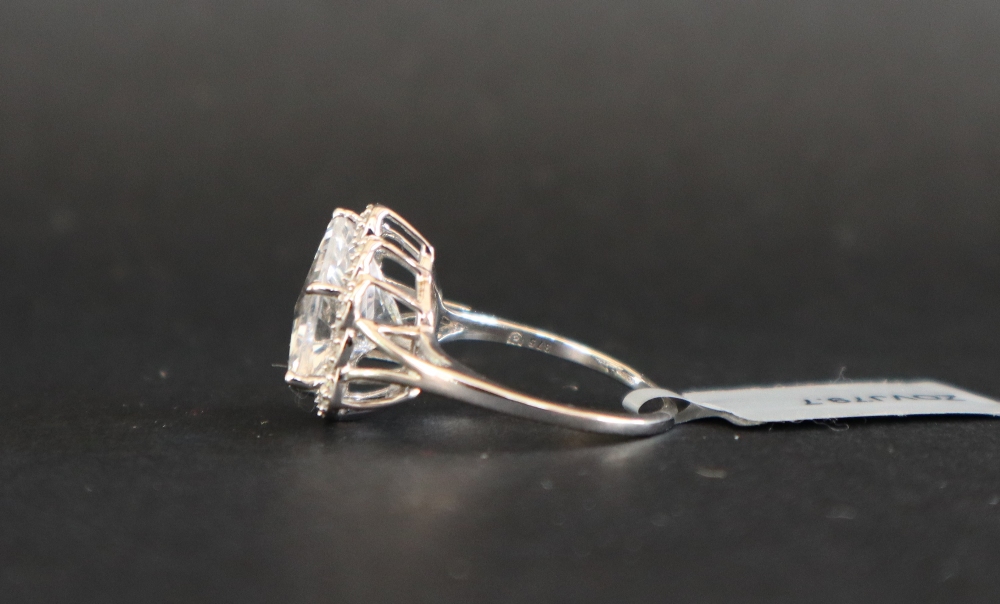Gemporia - A 9ct white gold crystal quartz and white diamond ring, - Image 3 of 5