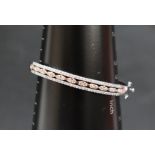 Gemporia - A 9ct white gold bracelet, set with 92 diamonds totalling 2ct,