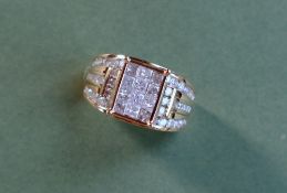 Gemporia - A 9ct gold Tomas Rae diamond ring, set with diamonds totalling 2.