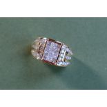 Gemporia - A 9ct gold Tomas Rae diamond ring, set with diamonds totalling 2.