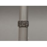 Gemporia - A 9ct white gold diamond ring, set with round cut diamonds totalling 2.