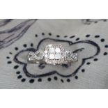 Gemporia - A 9ct white gold Tomas Rae diamond ring,