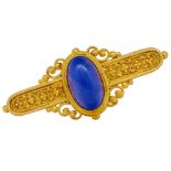 ANTIQUE LAPIS LAZULI BROOCH