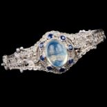 MOONSTONE HINGED BANGLE