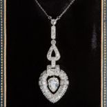 IMPORTANT DIAMOND DROP PENDANT NECKLACE