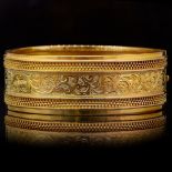 ANTIQUE VICTORIAN WIDE HINGED BANGLE