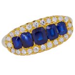 SAPPHIRE AND DIAMOND DRESS RING