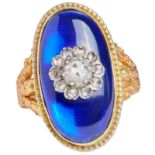 DIAMOND BRISTOL BLUE RING