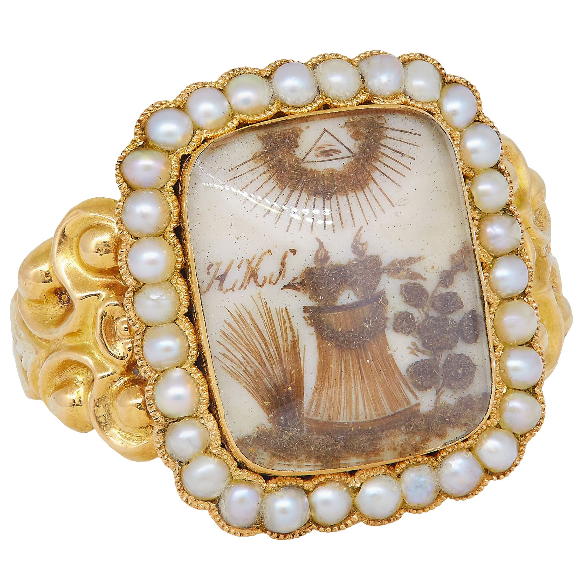 ANTIQUE VICTORIAN MEMORI RING - Image 2 of 2