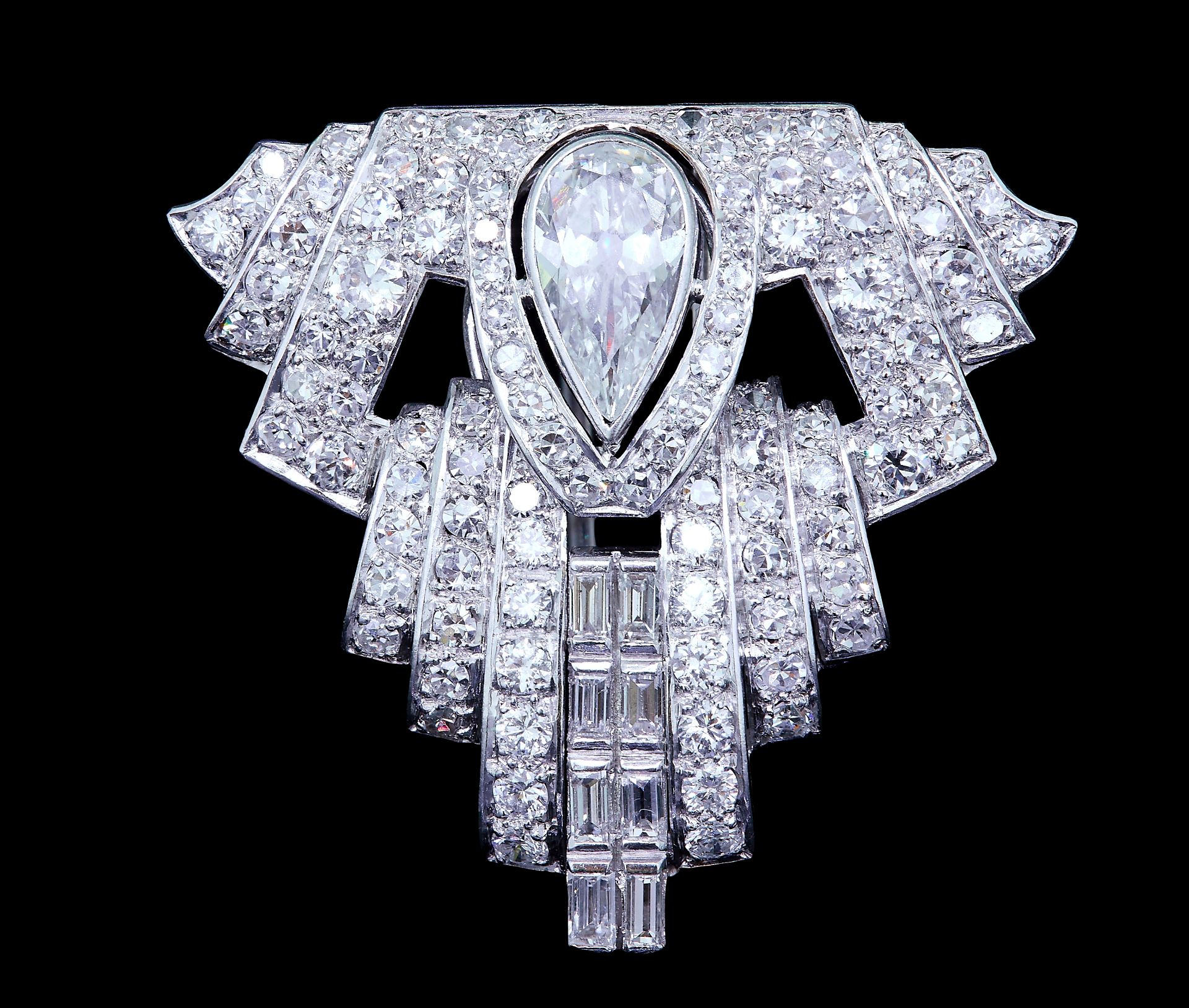 DIAMOND CLIP BROOCH