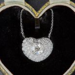 IMPORTANT DIAMOND HEART PENDANT