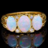 OPAL AND DIAMOND DRESS RING