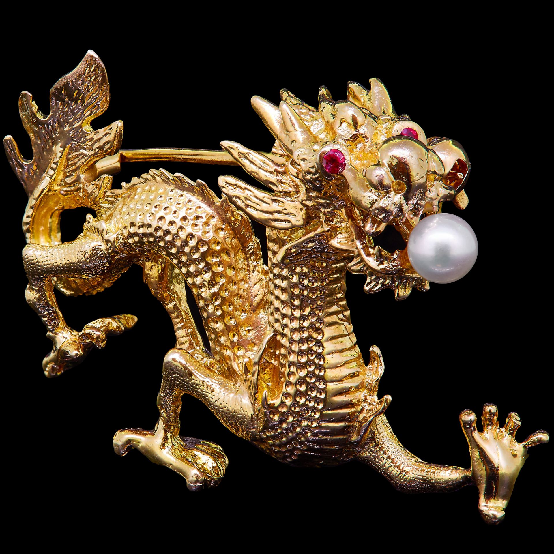 PEARL DRAGON BROOCH