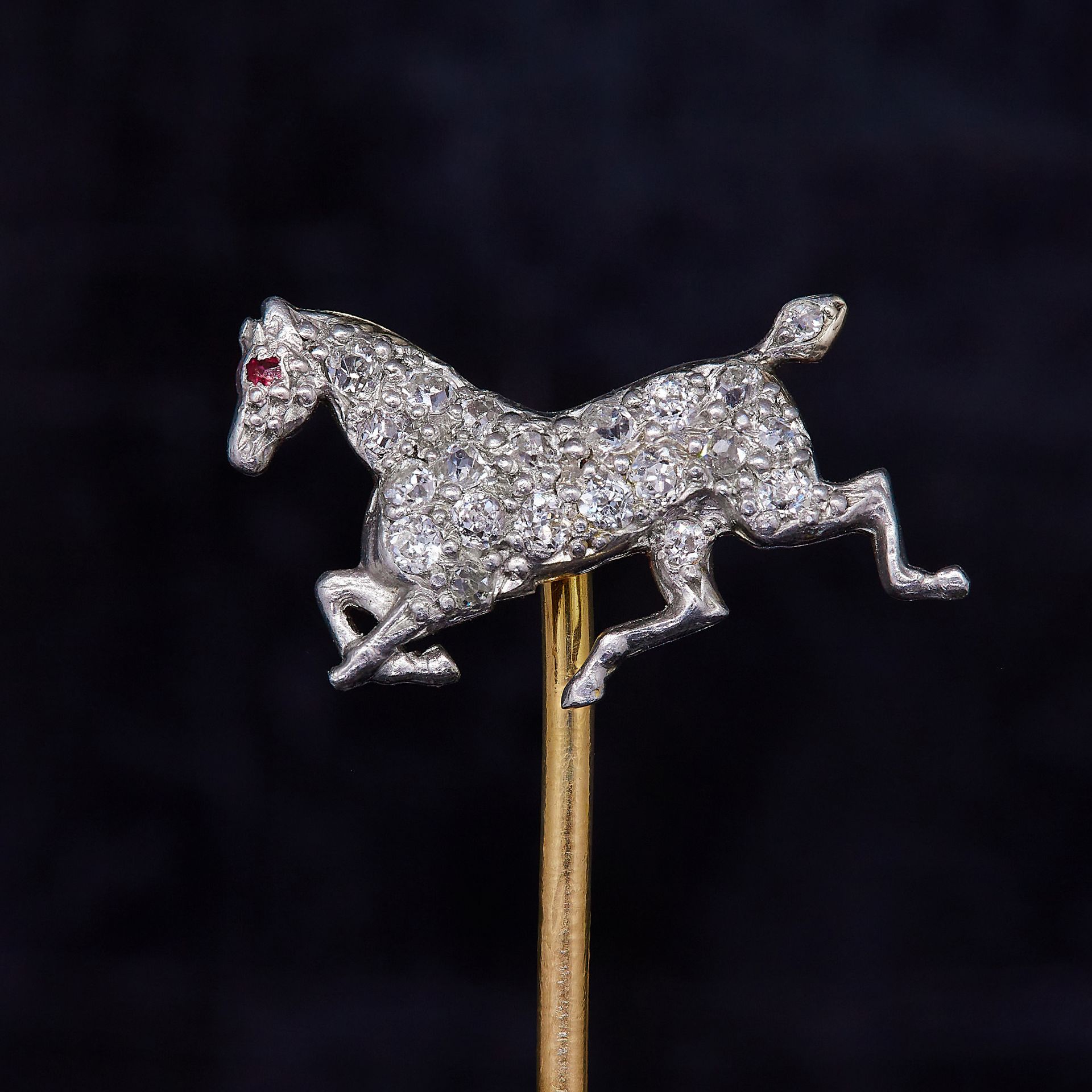 DIAMOND HORSE STICK PIN