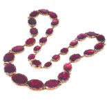 ANTIQUE GEORGIAN GARNET RIVIERE NECKLACE