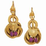 ANTIQUE VICTORIAN PAIR OF AMETHYST EARRINGS