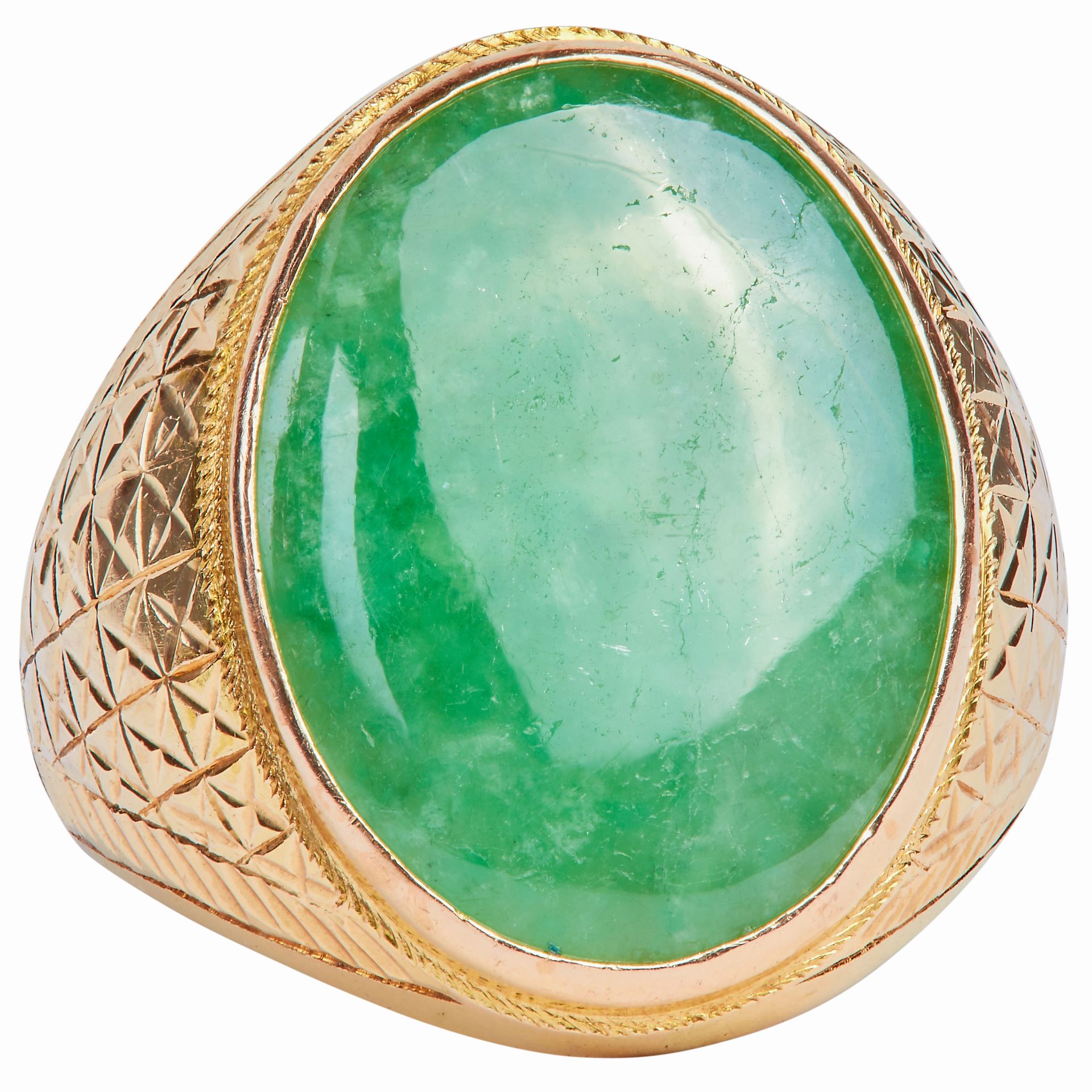 LARGE CHINESE JADE RING