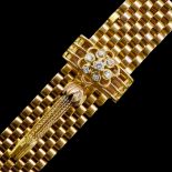 NO RESERVE, DIAMOND WIDE LINK BRACELET