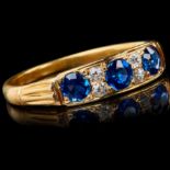 NO RESERVE, SAPPHIRE AND DIAMOND RING