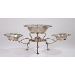 Edward VII silver table centrepiece, Sheffield 1904