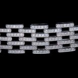 A SPECTACULAR PAVÉ SET DIAMOND BRACELET