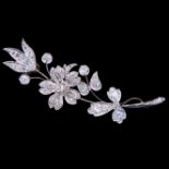 DIAMOND FLORAL BROOCH