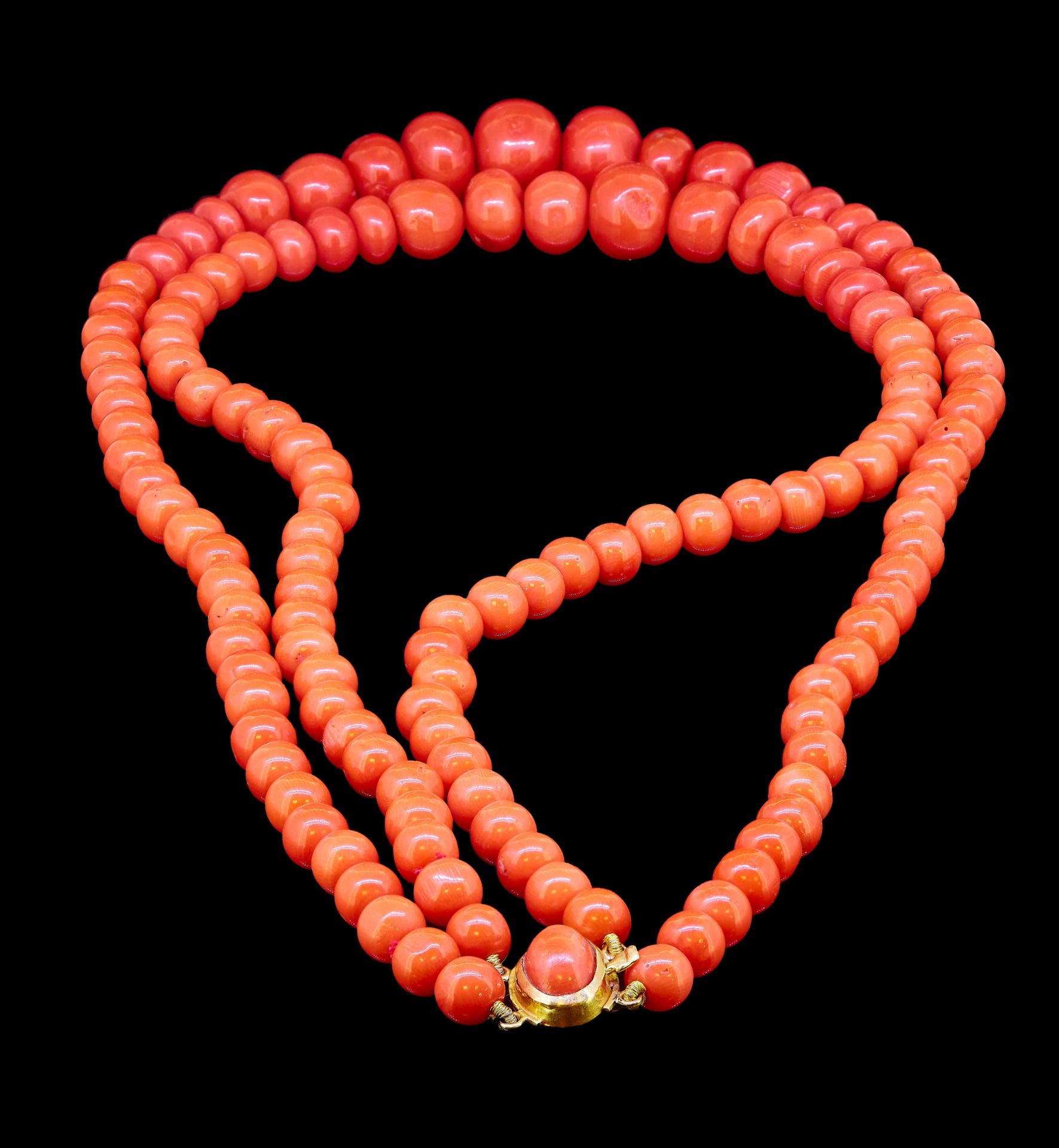 2-ROW CORAL NECKLACE - Image 2 of 2