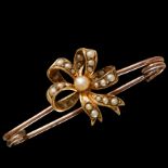 PEARL BOW BROOCH