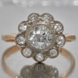 DIAMOND DAISY CLUSTER RING