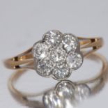 DIAMOND DAISY CLUSTER RING