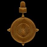 FINE QUALITY ETRUSCAN REVIVAL LOCKET PENDANT/BROOCH