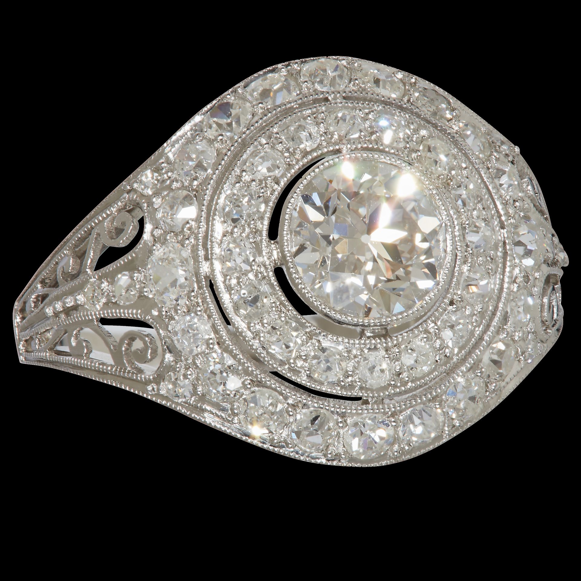 EDWARDIAN DIAMOND CLUSTER RING