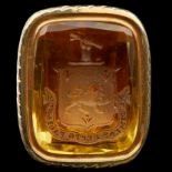 VICTORIAN CITRINE INTAGLIO FOB SEAL