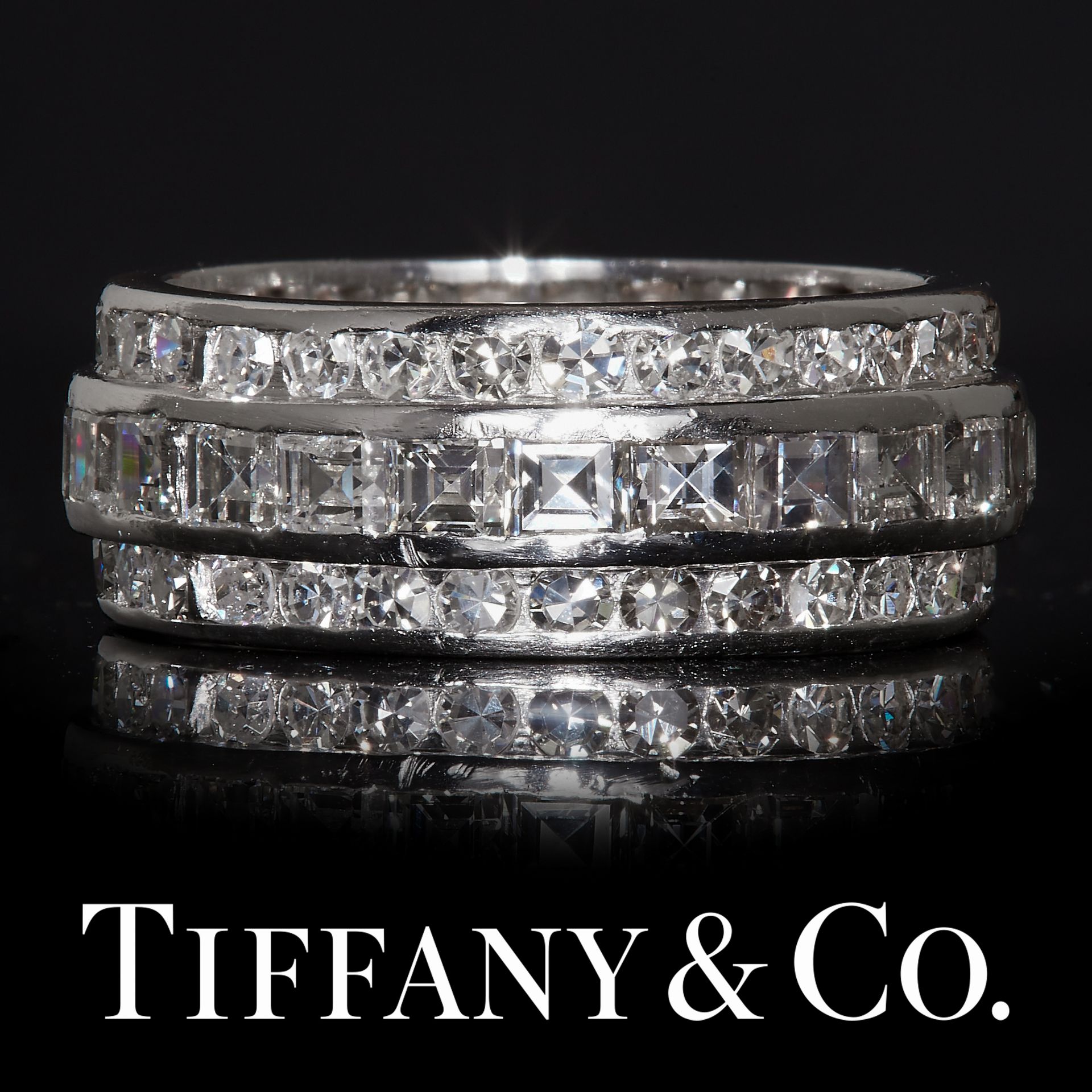 TIFFANY & CO, 3-ROW ETERNITY RING