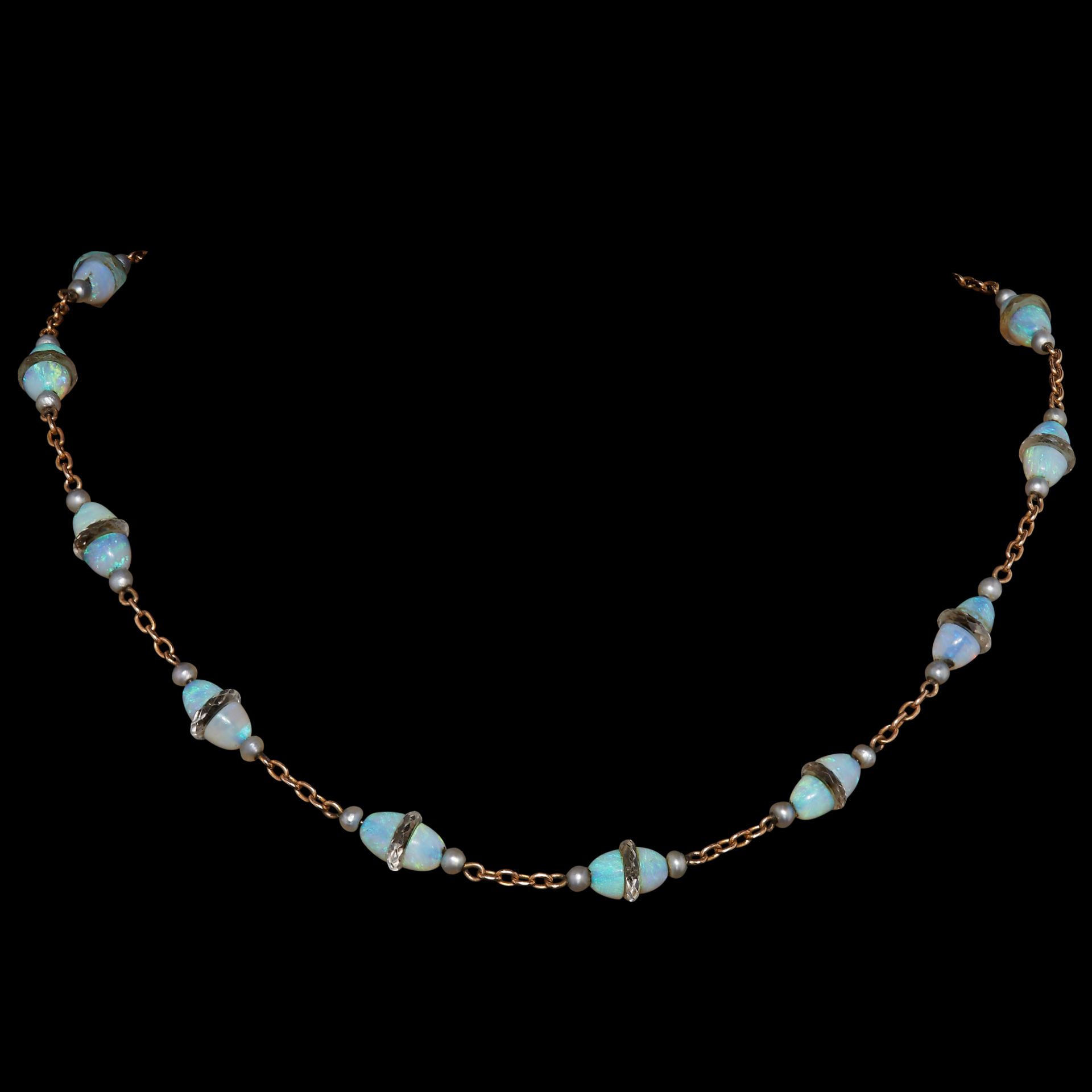 OPAL AND ROCK CRYSTAL NECKLACE - Bild 2 aus 2