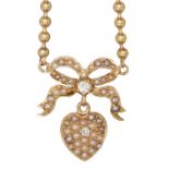 PEARL AND DIAMOND NECKLACE PENDANT